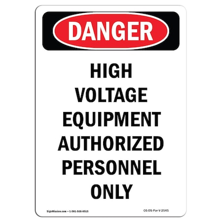 OSHA Danger, 3.5 Height, 5 Width, Decal